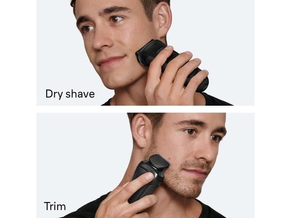 Braun 3000BT, Vaskbar, Batteri, Svart, Grå