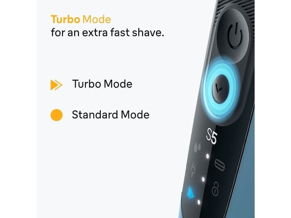 Braun Series 5 52-B1650S, Barberingsmaskin, Blå, Knapper, Batteri, Innebygd batteri, 50 min