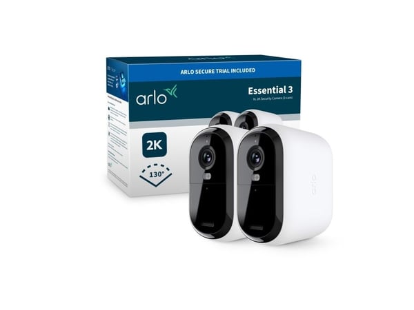 Arlo Essential 3 XL - Nettverksovervåkingskamera - innendørs, utendørs - værbestandig - farge (Dag og natt) - 4 MP - 2560 x 1440 - lyd - trådløs - ...