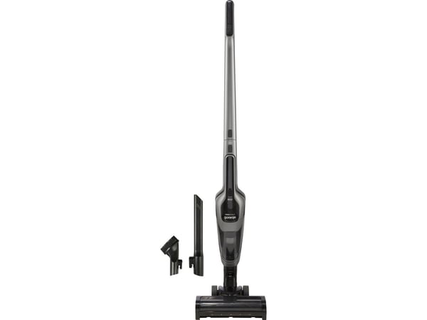 Gorenje SVC252110FSIIA, 2-in-1-puikkopölynimuri, pussiton, Musta, 0,6 L, Muovi, Kumi