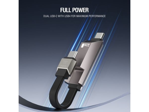 4smarts 548240, 0,14 m, USB C, USB C, USB4 Gen 3x2, 40 Gbit/s, Sort, Grafitt