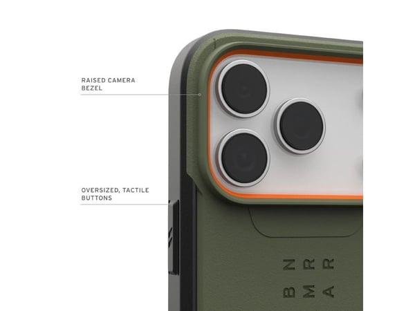 Urban Armor Gear 114545117297, Etui, Apple, iPhone 17 Pro, 16 cm (6.3"), Oliven, Oransje