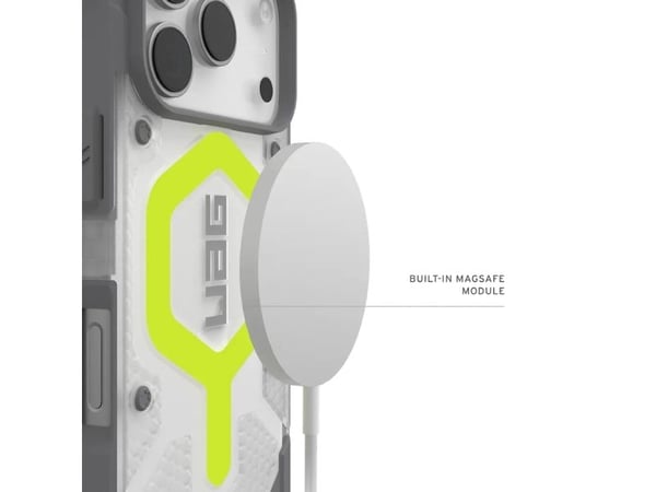 Urban Armor Gear Pathfinder, Etui, Apple, iPhone 17 Pro, 16 cm (6.3"), Gjennomsiktig, Gult