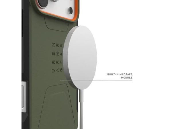 Urban Armor Gear Civilian, Etui, Apple, iPhone 17 Pro Max, 17,5 cm (6.9"), Oliven, Oransje