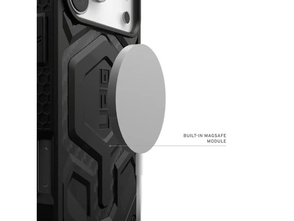 Urban Armor Gear Monarch Pro, Etui, Apple, iPhone 17 Pro Max, 17,5 cm (6.9"), Svart, Karbon