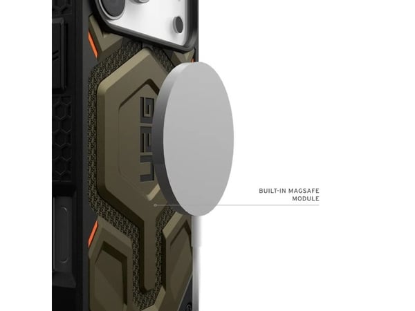 Urban Armor Gear Monarch Pro, Suojus, Apple, iPhone 17 Pro Max, 17,5 cm (6.9"), musta, Vihreä