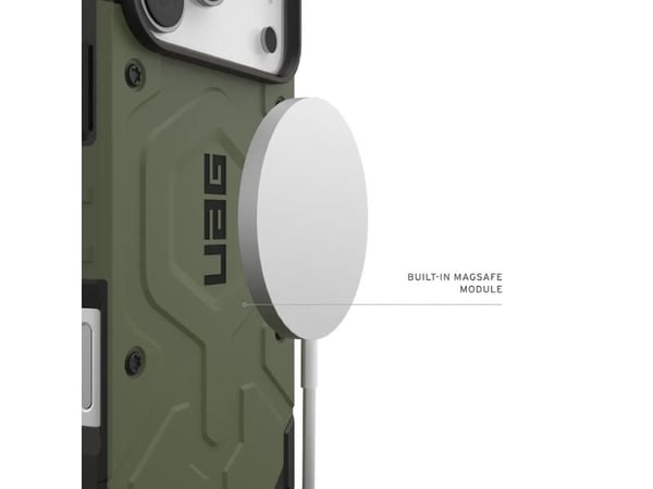 UAG Pathfinder MagSafe - MagSafe-kompatibelt etui for iPhone 17 Pro Max (oliven)