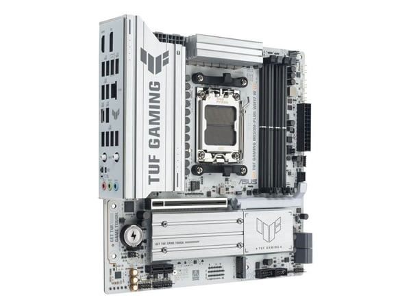 ASUS TUF GAMING B850M-PLUS WIFI7 W, AMD, Socket AM5, AMD Ryzen 7000-serien, AMD Ryzen 8000-serien, AMD Ryzen 9000-serien, Socket AM5, DDR5-SDRAM, 2...