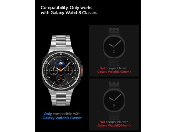 Spigen GLAS.tR EZ Fit, Skjermbeskytter, Smartklokke, Gjennomsiktig, Samsung, Watch 8 Classic (46mm), Herdet glass