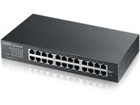 Zyxel GS-1100-24E - Switch - ikke-styrt - 24 x 10/100/1000 - rackmonterbar, stasjonær, veggmonterbar