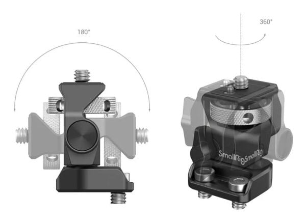 SmallRig 2904B, Skjermmontering, Sort, Aluminium, Rustfritt stål, 1,5 kg, 1/4-20", 0 - 170°
