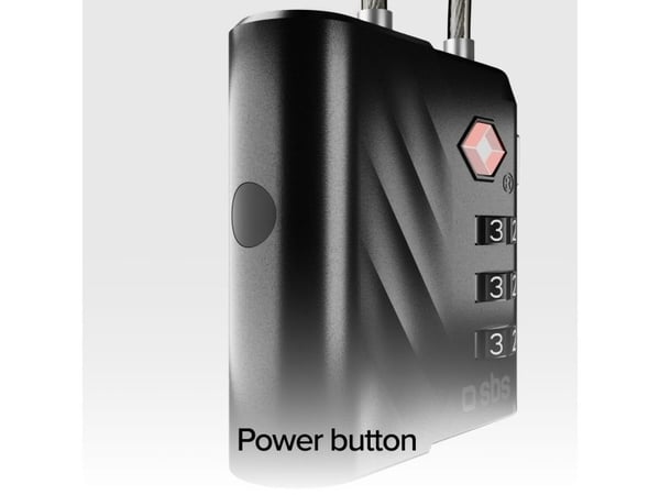 SBS TEFINDLOCK, Kombinationslås till resväska, Varje varumärke, Svart, 60 dB, 45 mm, 14 mm