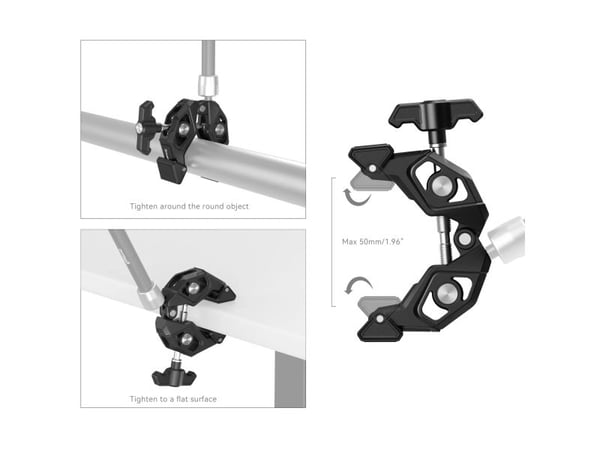 SmallRig 5319, Sort, Aluminium, Plast, 1/4", 98,6 mm, 24 mm, 71,2 mm