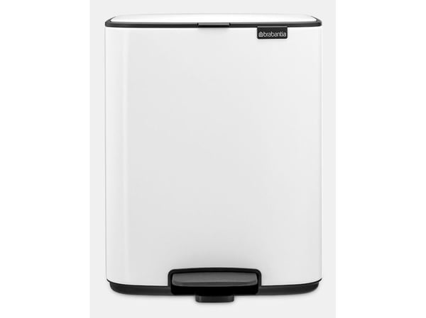Brabantia Bo Pedal Bin, 12 l, Rektangulær, Stål, Hvit, Pedal, 292 mm