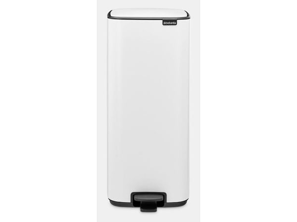 Brabantia Bo Pedal Bin, 30 l, Rektangulær, Stål, Hvit, Pedal, Stål