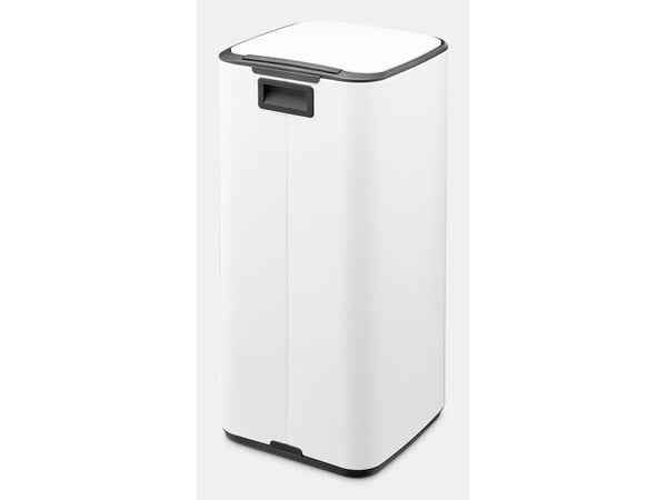 Brabantia Bo Pedal Bin, 30 l, Rektangulær, Stål, Hvit, Pedal, Stål