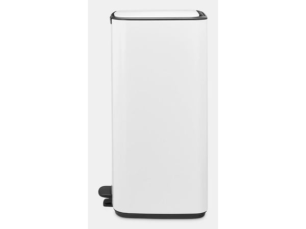 Brabantia Bo Pedal Bin, 30 l, Rektangulær, Stål, Hvit, Pedal, Stål