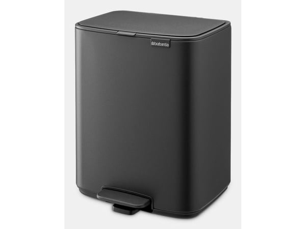 Brabantia Bo Pedal Bin, 12 l, Rektangulær, Stål, Grå, Pedal, 292 mm