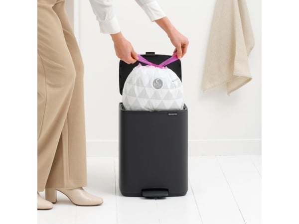 Brabantia Bo Pedal Bin, 12 l, Rektangulær, Stål, Grå, Pedal, 292 mm