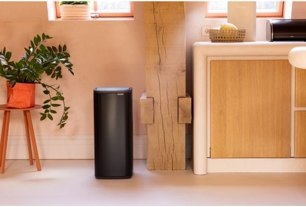 Brabantia Bo Touch Bin, 10 L, Suorakulmainen, Terästä, musta, Muovi, Poljin