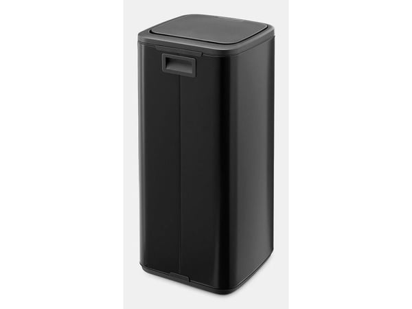 Brabantia Bo Touch Bin, 10 L, Suorakulmainen, Terästä, musta, Muovi, Poljin