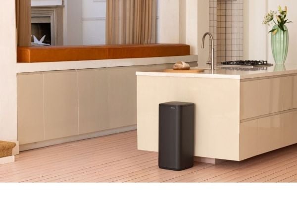 Brabantia Bo Touch Bin, 10 L, Suorakulmainen, Terästä, Harmaa, Muovi, Poljin