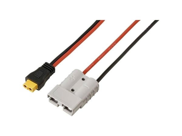 TRU COMPONENTS batteritilkobling 50 A til XT60-kabel 0,5 m sort/rød (TC-13619308) 1 stk