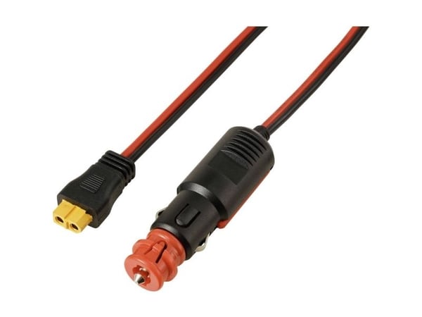 Sigarettplugg til XT60-kabel 2 m. TC-13619280 svart/rød TRU COMPONENTS