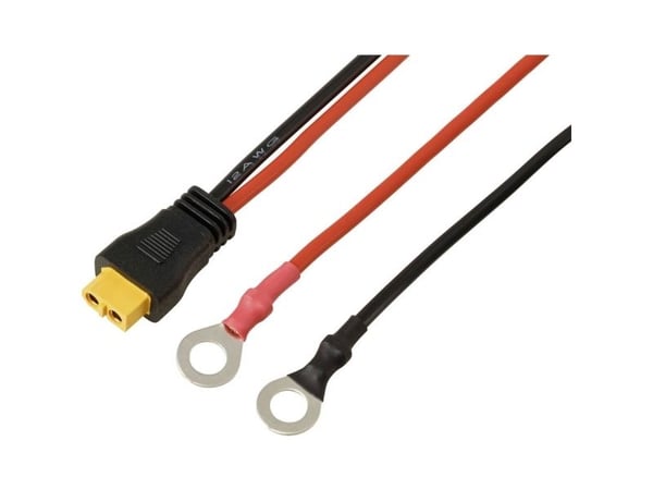 Ringkabelsko for XT60-tilkoblingskabel 0,25 m TC-13619316 sort/rød TRU COMPONENTS (1 stk.)