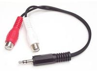 StarTech.com 6in Stereo Audio Y-kaapeli - 3,5 mm uros 2x RCA naaras - kuulokeliitäntä RCA - tietokone / MP3 Stereo 1x Mini-Jack 2x RCA (MUMFRCA) - ...