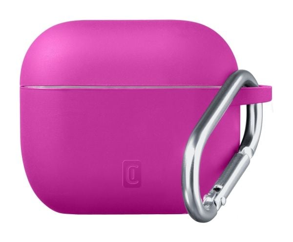 Cellularline Bounce Case, Kotelo, Vaaleanpunainen, Apple, AirPods Pro 3, Silikoni, Kolahduksenkestävä, Likaa hylkivä, Naarmuuntumisenkestävä