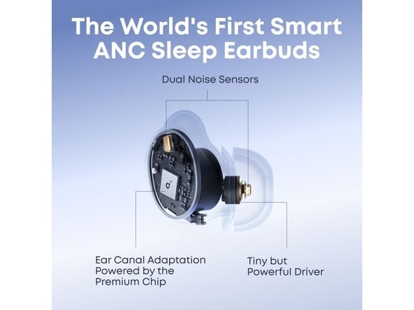 Soundcore Sleep A30, Uudelleen käytettävä korvatulppa, Nukkuminen, In-ear, Vihreä, Langaton, 2 kpl