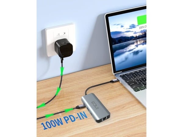 Inca ITPC-10TX, USB Type-C, 3.5mm, HDMI, RJ-45, USB 3.0, USB Type-C, MicroSD (TransFlash), SD, 5000 Mbit/s, 60 Hz, 2160p