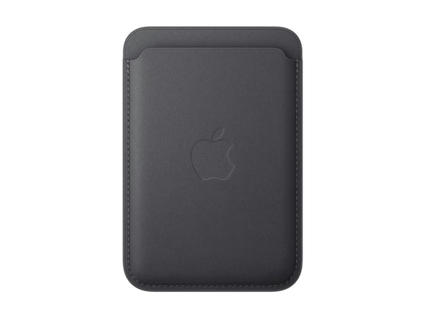 Apple - Lomme for mobiltelefon / kredittkort - MagSafe-samsvar - mikrotvill, FineWoven - svart