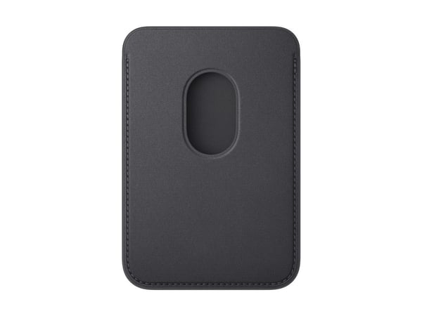 Apple - Lomme for mobiltelefon / kredittkort - MagSafe-samsvar - mikrotvill, FineWoven - svart