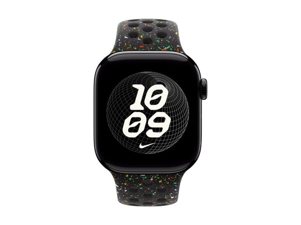 Apple Nike - Bånd for smart armbåndsur - 42mm - M/L-størrelse - midnatts sort - for Watch Hermès Series 7, Hermès Series 9, SE 3, Series 10, Series...