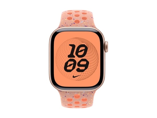 Apple Nike - Bånd for smart armbåndsur - 42mm - M/L-størrelse - alpenglow rosa - for Watch Hermès Series 7, Hermès Series 9, SE 3, Series 10, Serie...