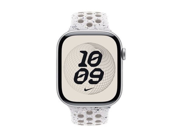 Apple Nike - Bånd for smart armbåndsur - 46mm - S/M-størrelse - veiled grå - for Watch Hermès Series 9, SE 3, Series 10, Series 11, Series 8, Serie...