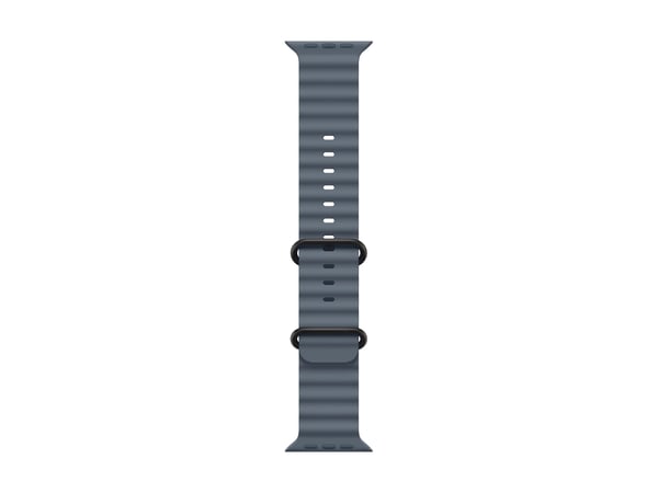 Apple - Bånd for smart armbåndsur - 49 mm, svart titanfinish - 130 - 200 mm - anker blå - for Watch Hermès Series 9, SE 3, Series 10, Series 11, Se...