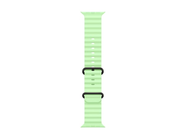 Apple - Bånd for smart armbåndsur - 49 mm, svart titanfinish - 130 - 200 mm - neongrønt - for Watch Hermès Series 9, SE 3, Series 10, Series 11, Se...