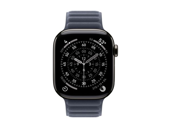Apple - Klokkestropp for smart armbåndsur - 42mm - S/M-størrelse - marineblå - for Watch Hermès Series 7, Hermès Series 9, SE 3, Series 10, Series ...