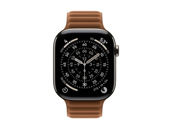 Apple - Klokkestropp for smart armbåndsur - 46mm - M/L-størrelse - karamell - for Watch Hermès Series 9, SE 3, Series 10, Series 11, Series 8, Seri...