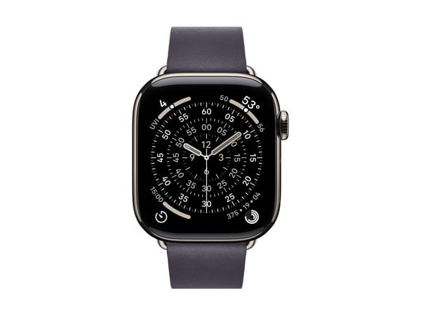 Apple - Klokkestropp for smart armbåndsur - 42mm - Medium størrelse - midnattslilla - for Watch Hermès Series 7, Hermès Series 9, SE 3, Series 10, ...