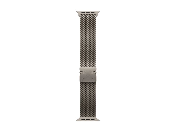 Apple - Sløyfe for smart armbåndsur - 49 mm, titanium - Liten størrelse - naturlig - for Watch Hermès Series 9, SE 3, Series 10, Series 11, Series ...