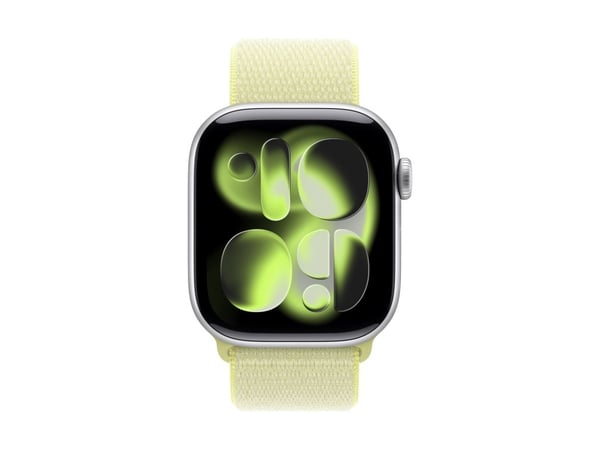 Apple - Sløyfe for smart armbåndsur - 42mm - 130 - 200 mm - neongul - for Watch Hermès Series 7, Hermès Series 9, SE 3, Series 10, Series 11, Serie...