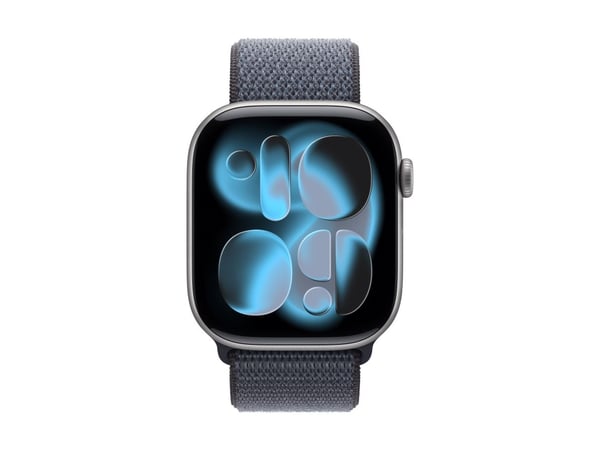 Apple - Sløyfe for smart armbåndsur - 46mm - 145 - 220 mm - anker blå - for Watch Hermès Series 9, SE 3, Series 10, Series 11, Series 8, Series 9, ...