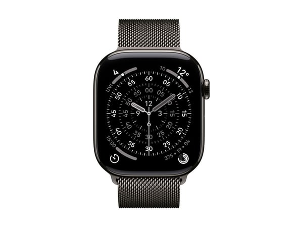 Apple - Sløyfe for smart armbåndsur - 46mm - M/L-størrelse - skifergrå - for Watch Hermès Series 9, SE 3, Series 10, Series 11, Series 8, Series 9,...