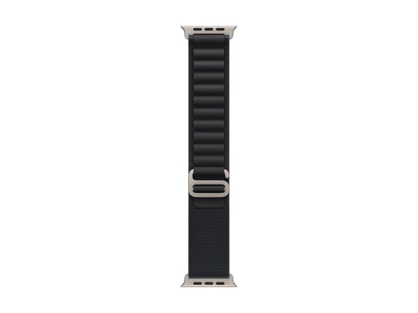 Apple - Sløyfe for smart armbåndsur - 49 mm, naturlig titanfinish - Stor størrelse - svart - for Watch Hermès Series 9, SE 3, Series 10, Series 11,...