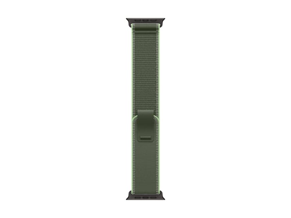 Apple - Sløyfe for smart armbåndsur - 49 mm, svart titanfinish - S/M-størrelse - grønn/neon - for Watch Hermès Series 9, SE 3, Series 10, Series 11...