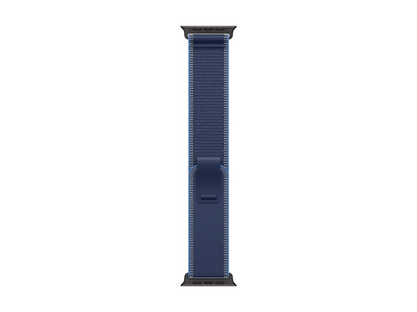 Apple - Sløyfe for smart armbåndsur - 49 mm, svart titanfinish - M/L-størrelse - blå/lyseblå - for Watch Hermès Series 9, SE 3, Series 10, Series 1...